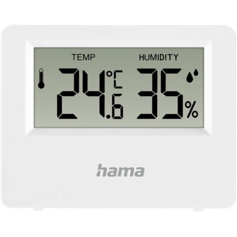 Hama Thermometer und Hygrometer Ebro, digital, für innen oder außen, Weiß Thermo-hygromètre 00222222