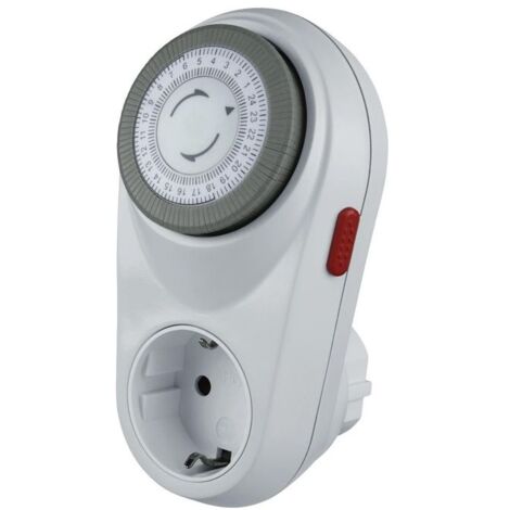 Timer meccanico (Interno, IP20, 30 min/24 h, protezione per bambini, bianco)