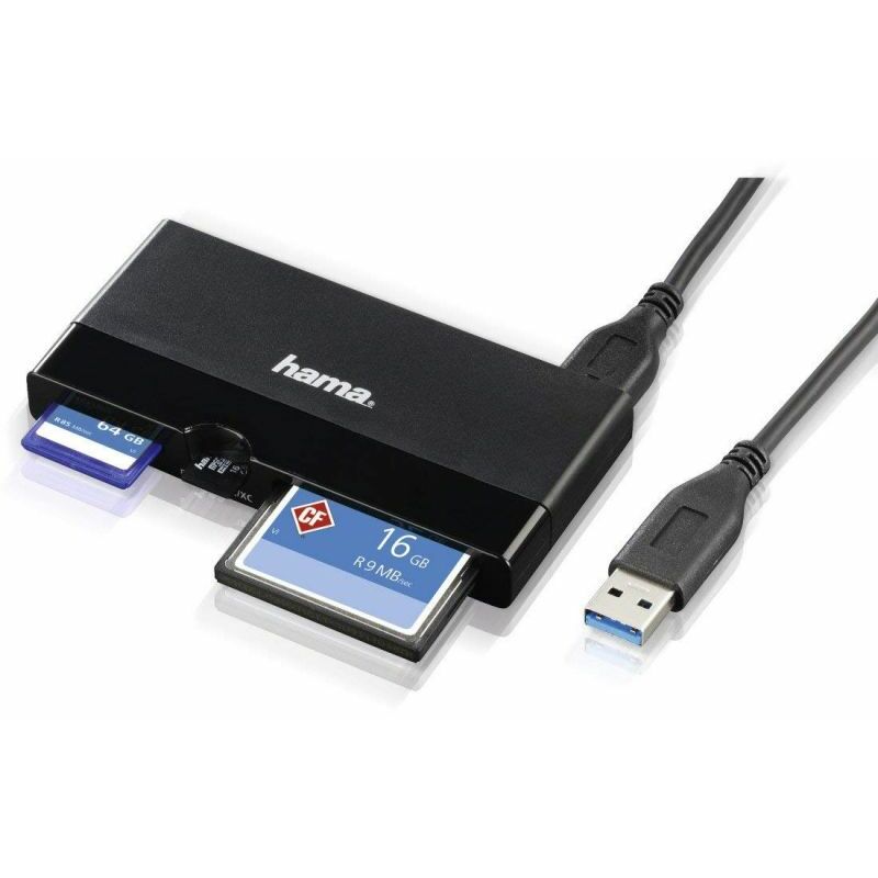 

Hama USB-3.0-lector de tarjetas de memoria múltiple SD-UHS-II microSD UHS-II CF