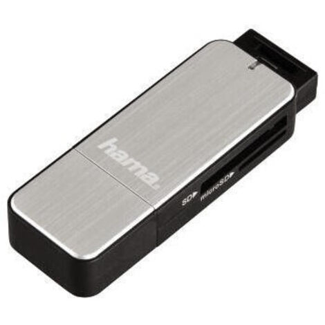 Hama usb 3.0 multi card reader sd/microsd alu black/silver