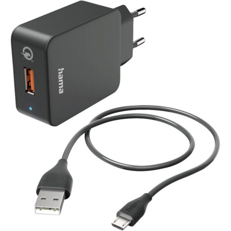 Hama  USB Ladegerät 19.5 W 1x USB-A, 1x Micro-USB  Schwarz Innenbereich