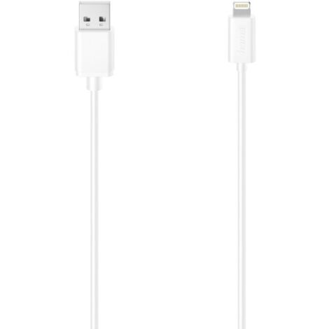 Hama USB-Ladekabel USB 2.0 USB-A Stecker, Apple Lightning Stecker 1.50 m Weiß 00200623