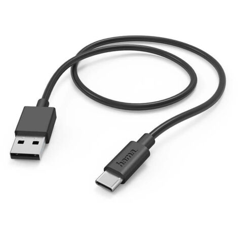 Hama USB-Ladekabel  USB 2.0 USB-A Stecker, USB-C® Stecker 1.00 m Schwarz  00201594