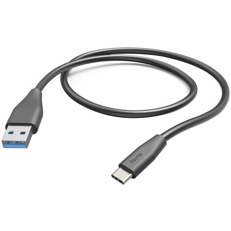 Hama USB-Ladekabel  USB 2.0 USB-A Stecker, USB-C® Stecker 1.50 m Schwarz  00201595
