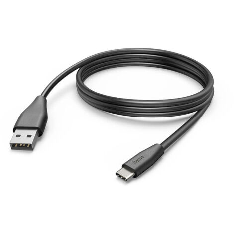 Hama USB-Ladekabel  USB 2.0 USB-A Stecker, USB-C® Stecker 3.00 m Schwarz  00201597