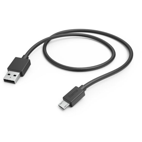 Hama USB-Ladekabel  USB 2.0 USB-A Stecker, USB-Micro-B Stecker 1.00 m Schwarz  00201584