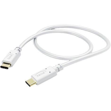 Hama USB-Ladekabel  USB 2.0 USB-C® Stecker, USB-C® Stecker 1.50 m Weiß  00201592