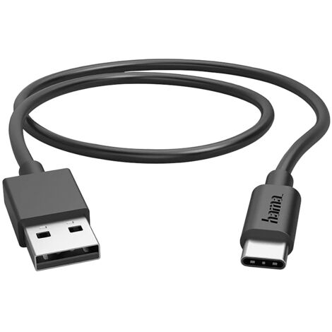 HAMA USB-Ladekabel USB-A - USB-C, 0,5 m, Schwarz