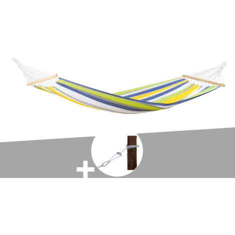 Hamac 1 place Tonga kolibri en polycoton + Kit fixation Smartrope - Amazonas