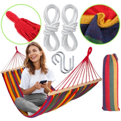 HAMAC AVEC BARRE TRANSVERSALE ROSE 480144B