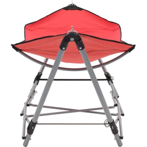 Hamac avec support pliable Rouge CFW359951