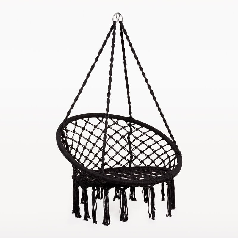 sklum - fauteuil suspendu de jardin bahli noir - noir