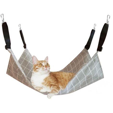 Hamac Chat Cage - 1 pièce, Hamac Chat Cage Bretelle Réglable 57x47cm - Pour Animal ≤9kg