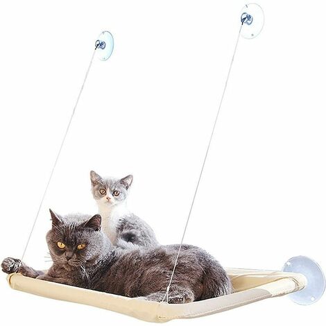 Hamac Chat Fenetre Lit Chat Fen��tre Hamac, Cadre M��tallique, Lit Fen��tre Chat, Tapis Doux 55 * 35cm, Pendaison Lit pour Toute Taille de ChatJusqu'�� 20kg
