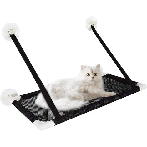 Hamac Chat,Chat Fenêtre Perche Hamac Lit De Refroidissement Pont Respirant Fenêtre Ventouse Siège Étagères pour Chat Bain De Soleil Hamac Lit,Tenez Jusqu'à 10 KG 22lbs -Adélala