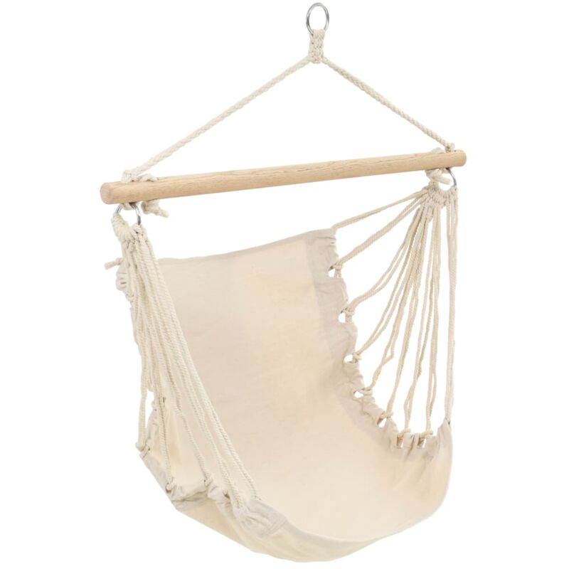 Hamac couleur crème 185 x 125 cm Vidaxl