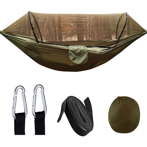Hamac de Camping avec moustiquaire Simple Double capacité de Charge 200 kg et hamac d'extérieur Respirant pour Camping randonnée extérieur Jardin