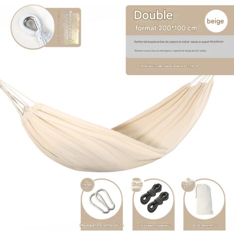 Hamac de camping en toile pour l'extérieur - Pliable et portable - Disponible en plusieurs tailles et couleurs