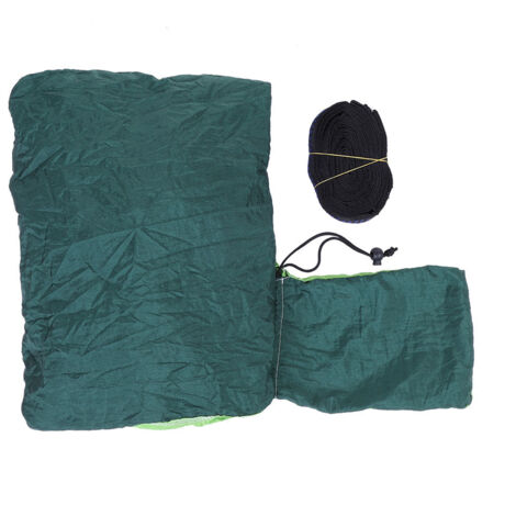 Hamac de Camping Extensible pour Voyage et Extérieur avec Suspension (Vert + Vert Foncé)