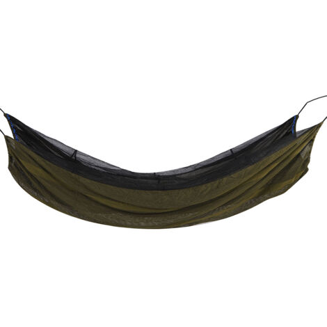 Hamac de Camping Léger Anti-Moustiques Portable pour Randonnée et Survie - Vert Foncé