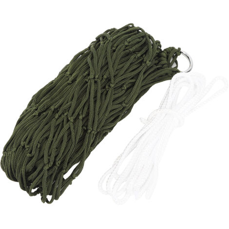 Hamac de Camping Léger en Filet Nylon pour Une Personne avec Corde Renforcée