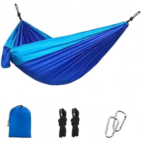 Hamac De Camping - Nylon Parachute Léger Et Résistant - Sangle D'Accroche Pour Arbres Incluse - Capacité 272 Kg - Idéal Pour Randonnée Plage Jardin - 1 Pièce