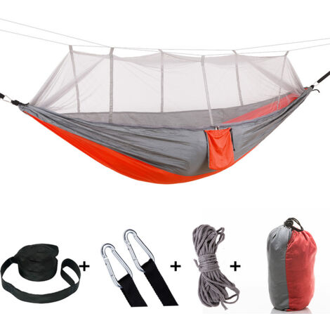 Hamac de camping ultraléger avec moustiquaire, charge maximale 300 kg