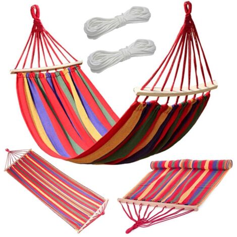 Hamac de jardin suspendu avec cadre à bascule 200x80 cm