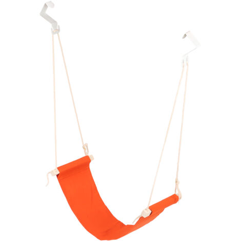 Hamac de pieds ventilé et réglable pour bureau et maison - Support de repose-pieds suspendu orange