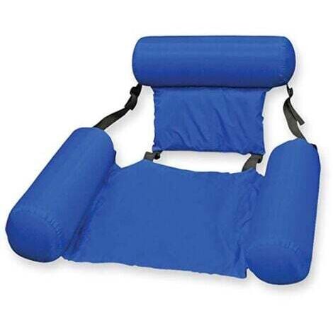 Hamac de Piscine Bleu Fauteuil Inclinable Flottant Chaise Gonflable de Piscine Hamac d'eau Flottant Pliable hamac Flottant inclinable pour Adulte