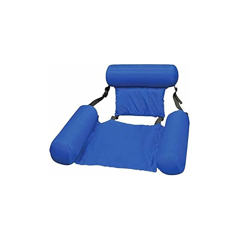 Hamac de Piscine Fauteuil Inclinable Flottant Chaise Gonflable de Piscine Hamac d'eau Flottant Pliable hamac Flottant inclinable pour Adulte - Bleu