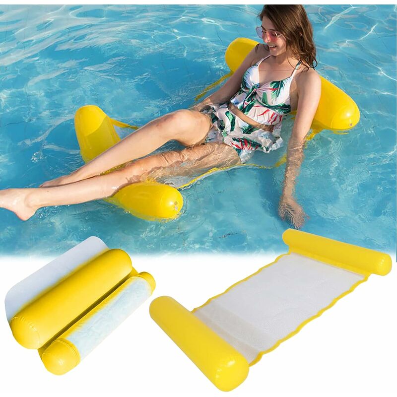 Fortuneville - 1PC Hamac de piscine gonflable, lit flottant 4 en 1, lit de piscine gonflable portable, matelas de piscine pliable, jeux d'été,