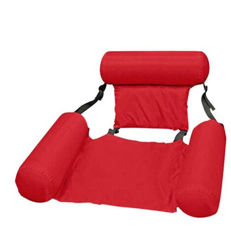 Hamac de Piscine Rouge Fauteuil Inclinable Flottant Chaise Gonflable de Piscine Hamac d'eau Flottant Pliable hamac Flottant inclinable pour Adulte
