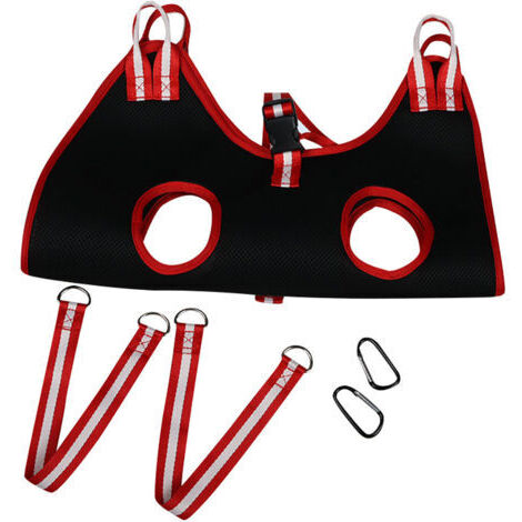 Hamac de toilettage pour animaux de compagnie, chats et chiens de petite et moyenne taille, sac de lavage pour chat auxiliaire à suspension fixe, (noir, grand, lot de 5)