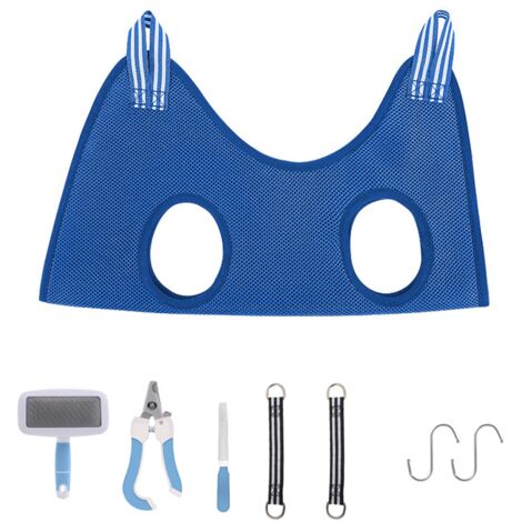 Hamac de toilettage pour chien avec coupe-ongles et sangles de maintien pour une coupe facile des griffes et des pattes, taille S