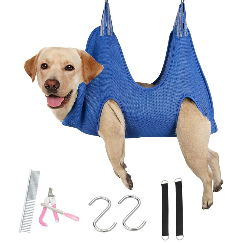 Hamac de toilettage pour chien avec coupe-ongles, sangle de toilettage pour chien pour couper les ongles et couper les griffes Taille S 60 48cm