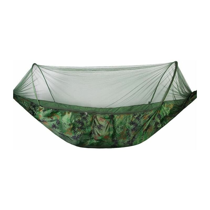 Hamac de voyage portable lit double/simple avec moustiquaire (camouflage)Extérieur