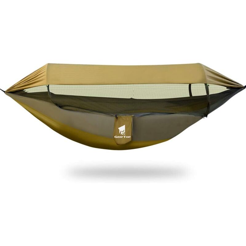 Hamac d'extérieur 3 en 1 avec bâche de Protection Solaire, imperméable et Durable en Nylon avec Filet Anti-moustiques, Double Couchage, équipement de