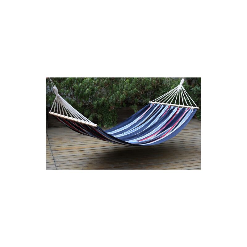 Hamac double avec planche en bois cm.150x200 mobilier d'extérieur de jardin - Salon