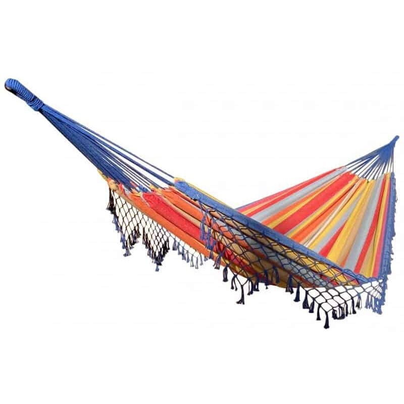 Hamac double multicolores avec franges. Multi. Marque : Hamac Detente Réf. : HAR201 - Multi