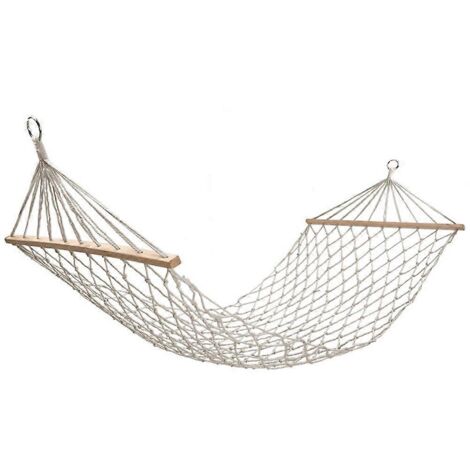 Hamac en bois renforcé, hamac d'extérieur/d'intérieur en coton et lin, hamac simple/double.
