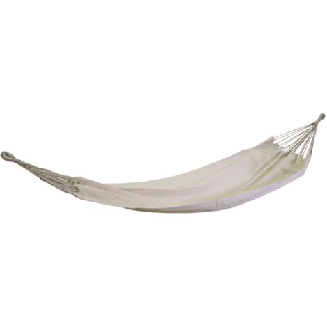 Hamac en tissu beige avec sac cm200x100