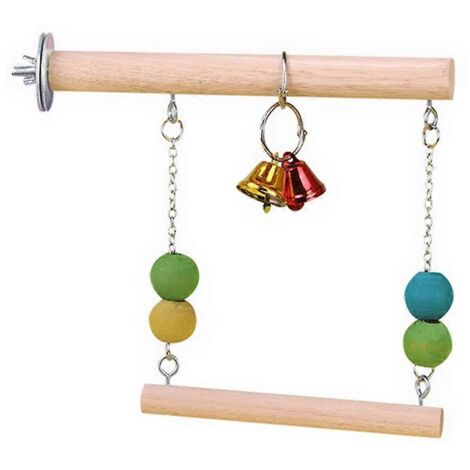 Hamac et pont en bois pour oiseaux grimpants, balançoire décorative