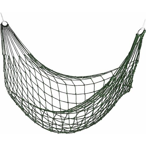 Hamac Filet, de Jardin pour Une Personne, Camping, léger pour intérieur et extérieur,Vert