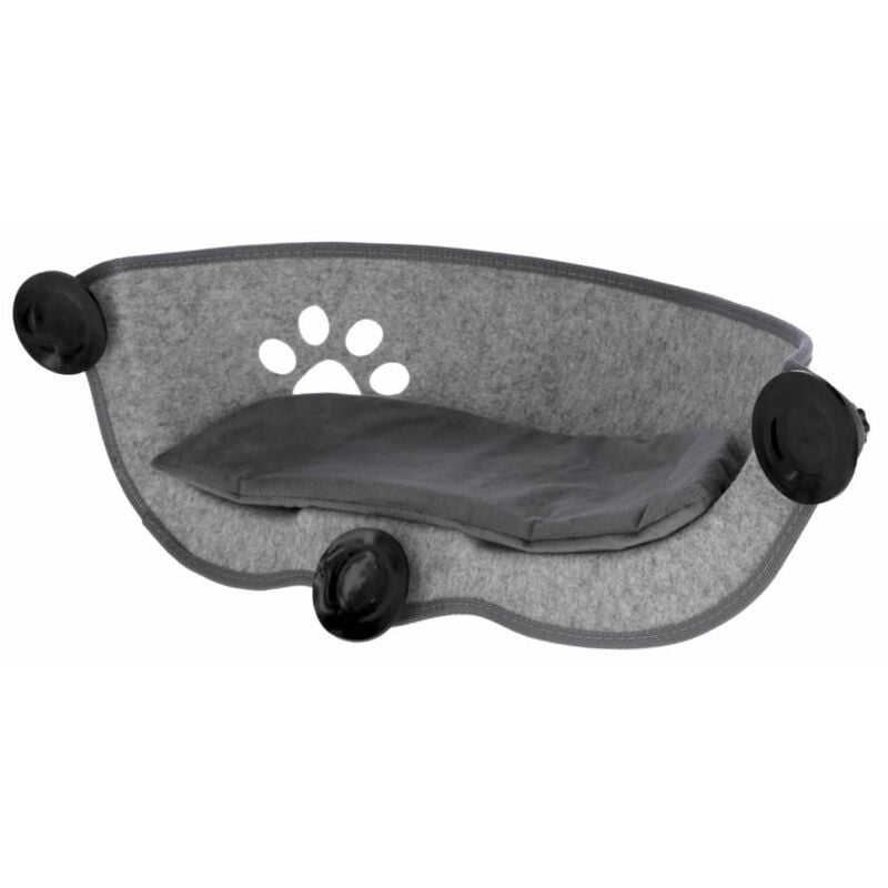 Lit de bronzage de fenêtre pour chat Filzino 70x26x26 cm Gris - Kerbl