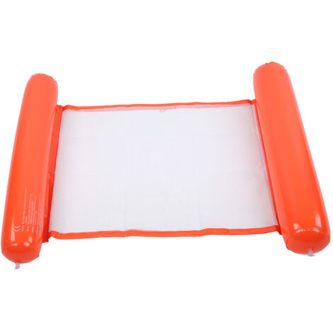 Hamac Flottant Gonflable Épais Grand pour Piscine, Chaise Transat Portable Été Hommes Femmes Orange