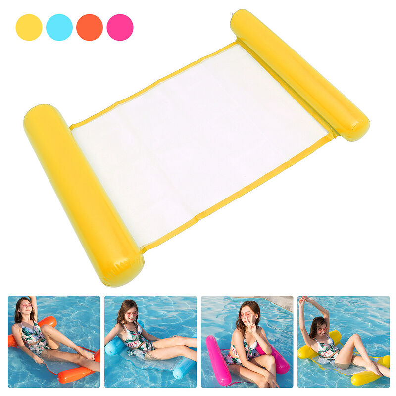 hamac gonflable piscine 4 en 1 bouée matelas gonflable facile pour adultes chaise de lit flottant portable d'eau pour mer plage piscine jaune