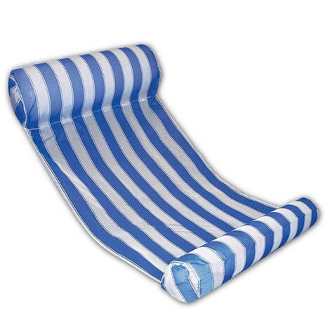 Hamac Gonflable Piscine, Bouée Matelas Gonflable Facile pour Adultes, Chaise de Lit Flottant Portable d'eau pour Mer Plage Piscine，132x70cmBleu