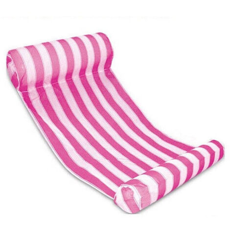 Hamac Gonflable Piscine, Bouée Matelas Gonflable Facile pour Adultes, Chaise de Lit Flottant Portable d'eau pour Mer Plage Piscine，132x70cmRose