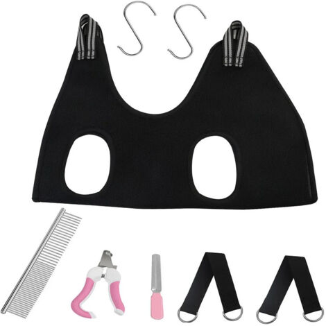 Hamac portable pour animaux de compagnie noir M